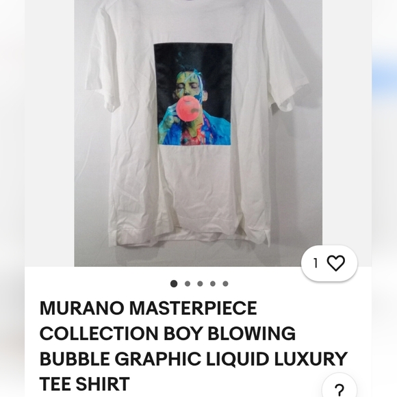 Murano Masterpiece Collection 'Boy  Blowing Bubble' Liquid Luxury T-shirt - Picture 10 of 10